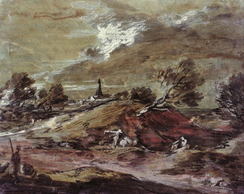 Detail of Landscape: Storm Effect, 18th century by Thomas Gainsborough