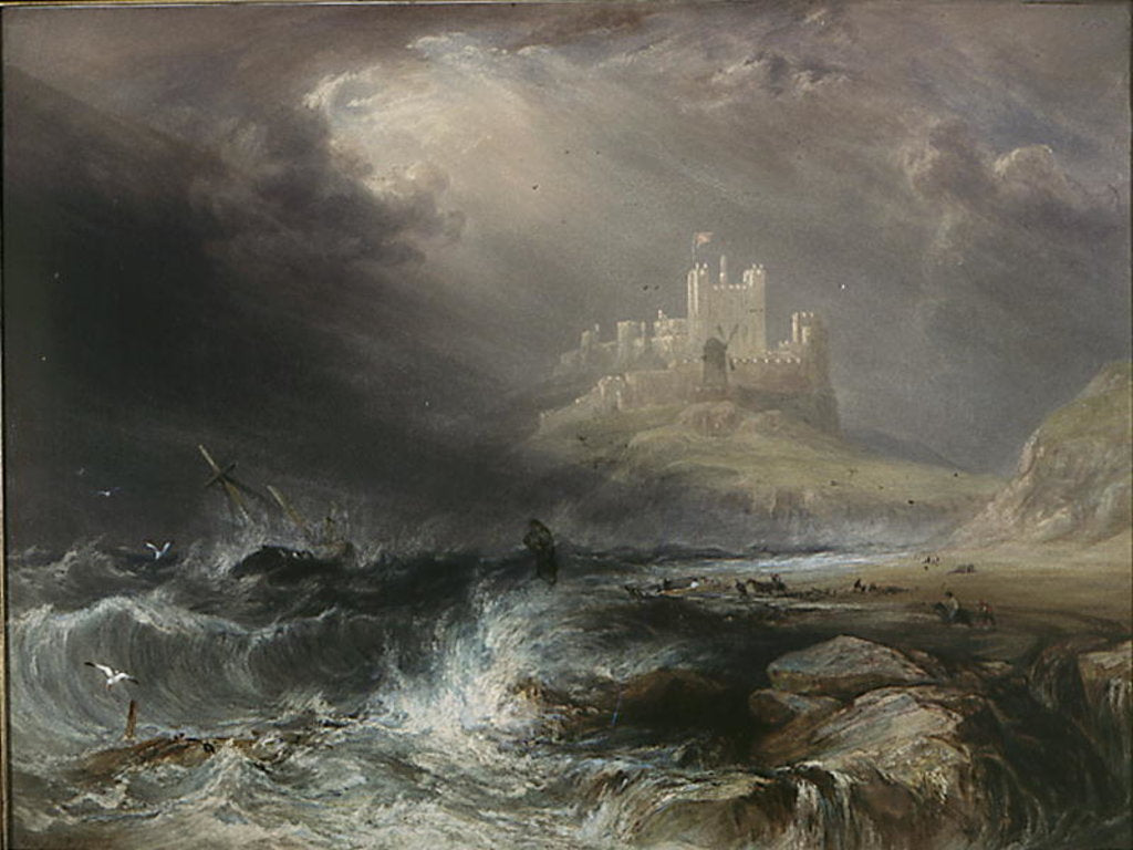Detail of Bamburgh Castle, Northumberland by William Andrews Nesfield