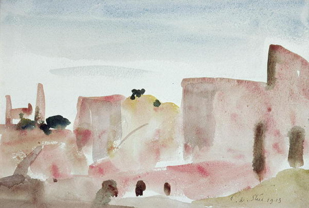 Detail of Corfe Castle, 1913 by Philip Wilson Steer