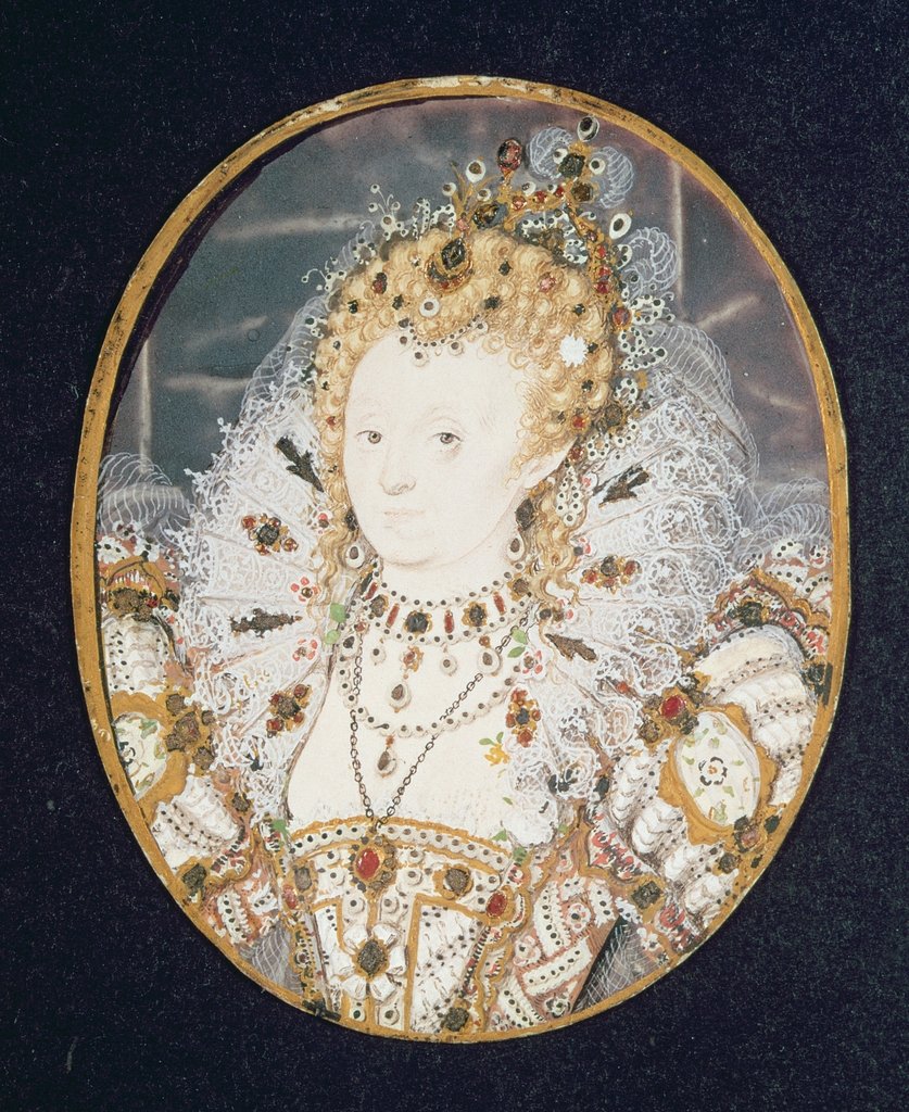 Detail of Queen Elizabeth I, c.1595-1600 by Nicholas Hilliard