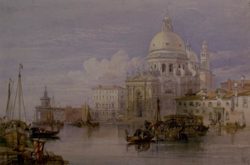 Detail of Santa Maria della Salute from the Grand Canal, Venice, 19th century by William Leighton Leitch