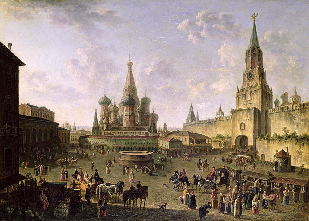 Detail of Red Square, Moscow, 1801 by Fedor Yakovlevich Alekseev
