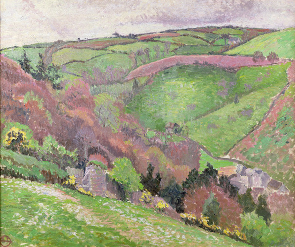 Detail of Valley Landscape, 20th century by Anonymous Anonymous