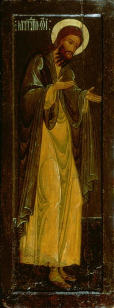 Detail of St. John the Baptist, Russian icon, 17th century by Anonymous