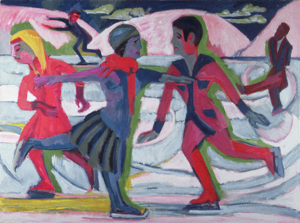 Detail of Ice Skaters by Ernst Ludwig Kirchner
