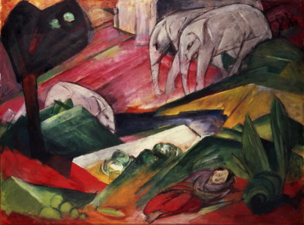 Detail of The Dream by Franz Marc