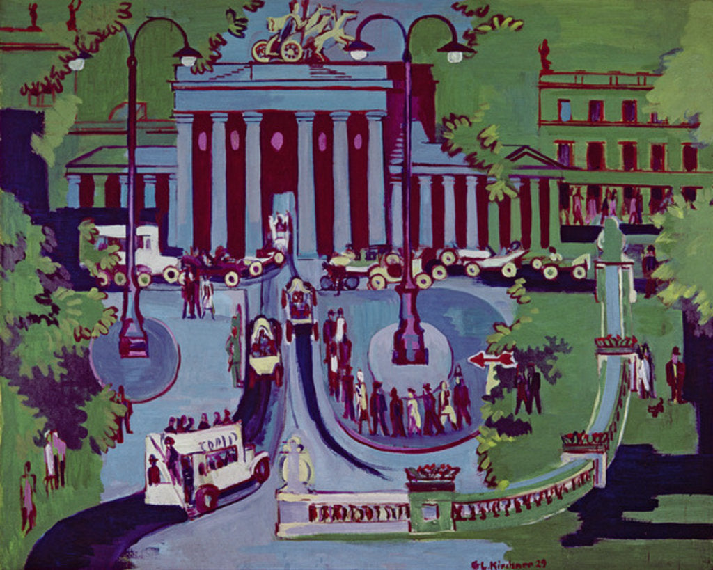 Detail of The Brandenburg Gate, Berlin, 1929 by Ernst Ludwig Kirchner
