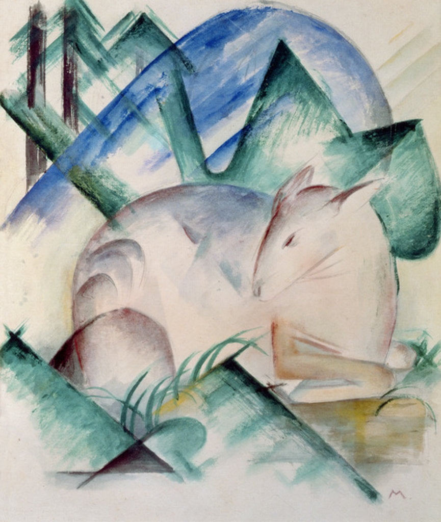 Detail of Sleeping Deer by Franz Marc