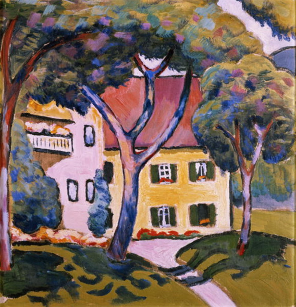 Detail of Staudacher's House at the Tegernsee, 1910 by August Macke