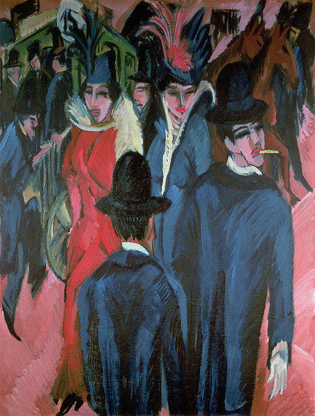 Detail of Berlin Street Scene, 1913 by Ernst Ludwig Kirchner