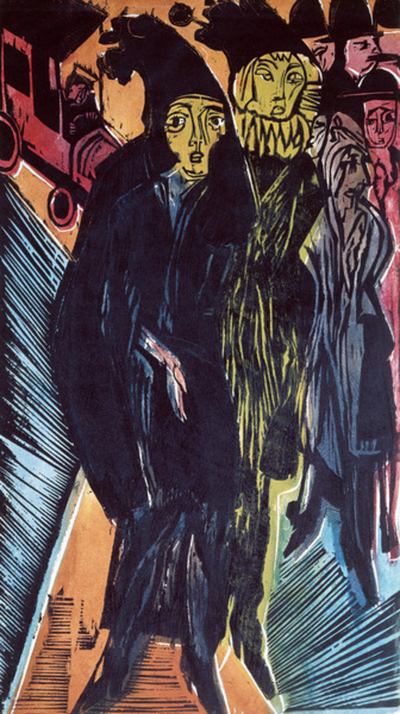 Detail of Street Scene 1922 by Ernst Ludwig Kirchner