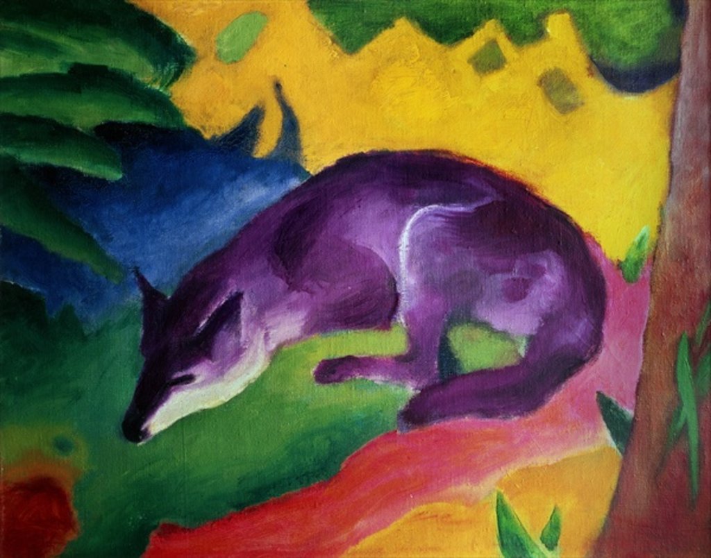 Detail of Blue Fox, 1911 by Franz Marc