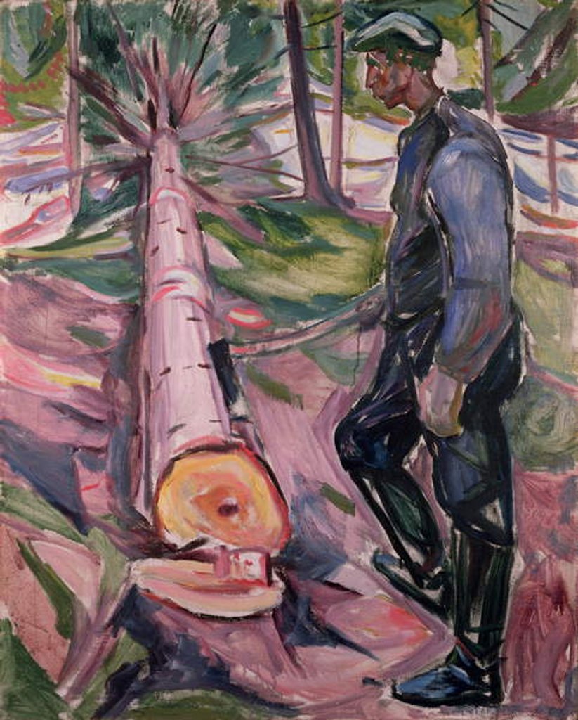 Detail of The Woodcutter by Edvard Munch