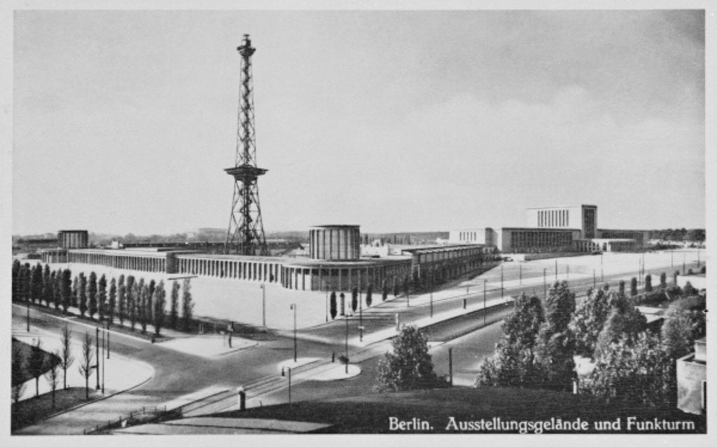 Detail of Exhibition Halls and Broadcasting Tower, Charlottenburg, Berlin, c.1930 by Anonymous