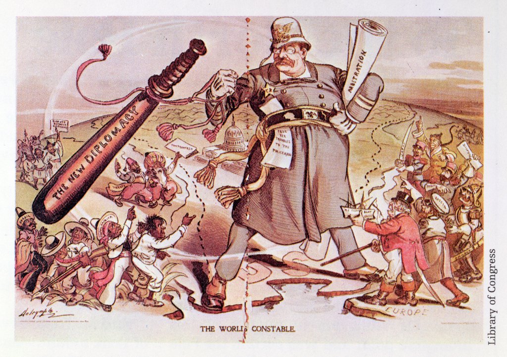 Detail of The World Constable, Theodore Roosevelt Astride Two Continents by Anonymous