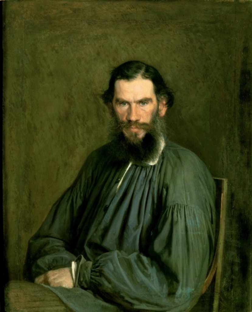 Detail of Count Lev Nikolaevich Tolstoy, 1873 by Ivan Nikolaevich Kramskoy