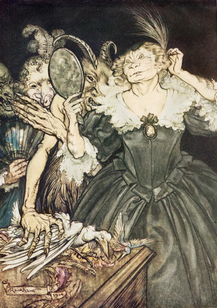 Detail of Comus by John Milton: 'And they, so perfect is their misery', 1914 by Arthur Rackham