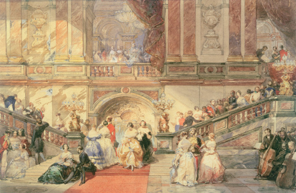 Detail of 208.857 A Ball at the Town Hall by Eugene-Louis Lami