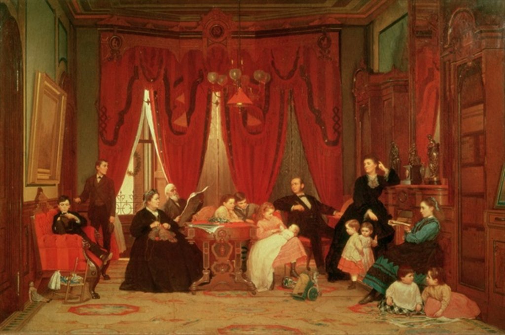 Detail of The Hatch Family, 1870-71 by Eastman Johnson