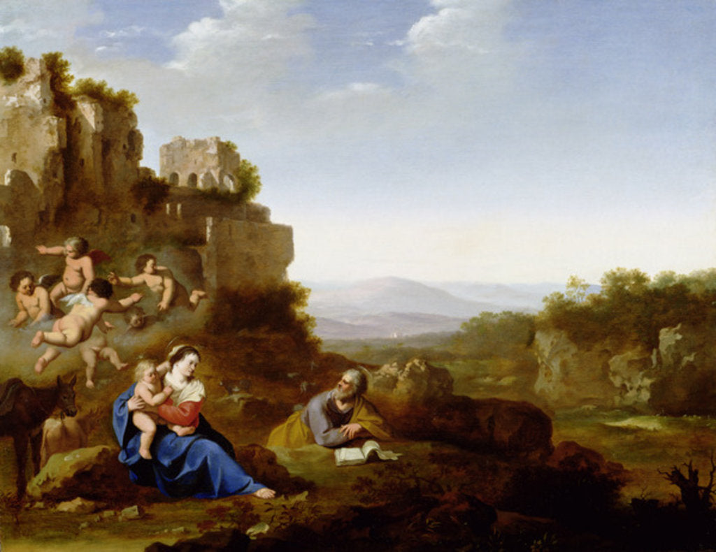 Detail of The Holy Family by Jan van Haensbergen