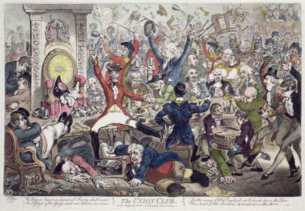Detail of The Union Club, 1801 by James Gillray