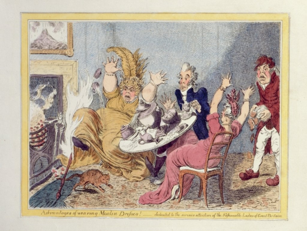 Detail of Advantages of Wearing Muslin Dresses! Dedicated to the Serious Attention of the Fashionable Ladies of Great Britain by James Gillray