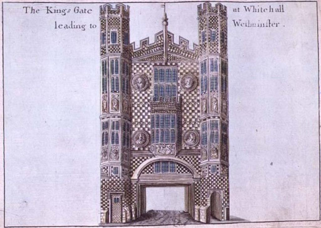 Detail of Whitehall: The Kings Gate Leading to Westminster by Robert Morden