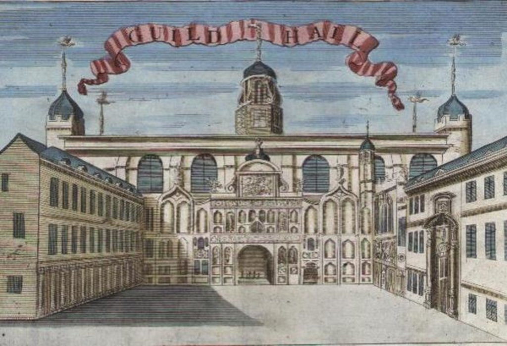 Detail of Guildhall by Robert Morden