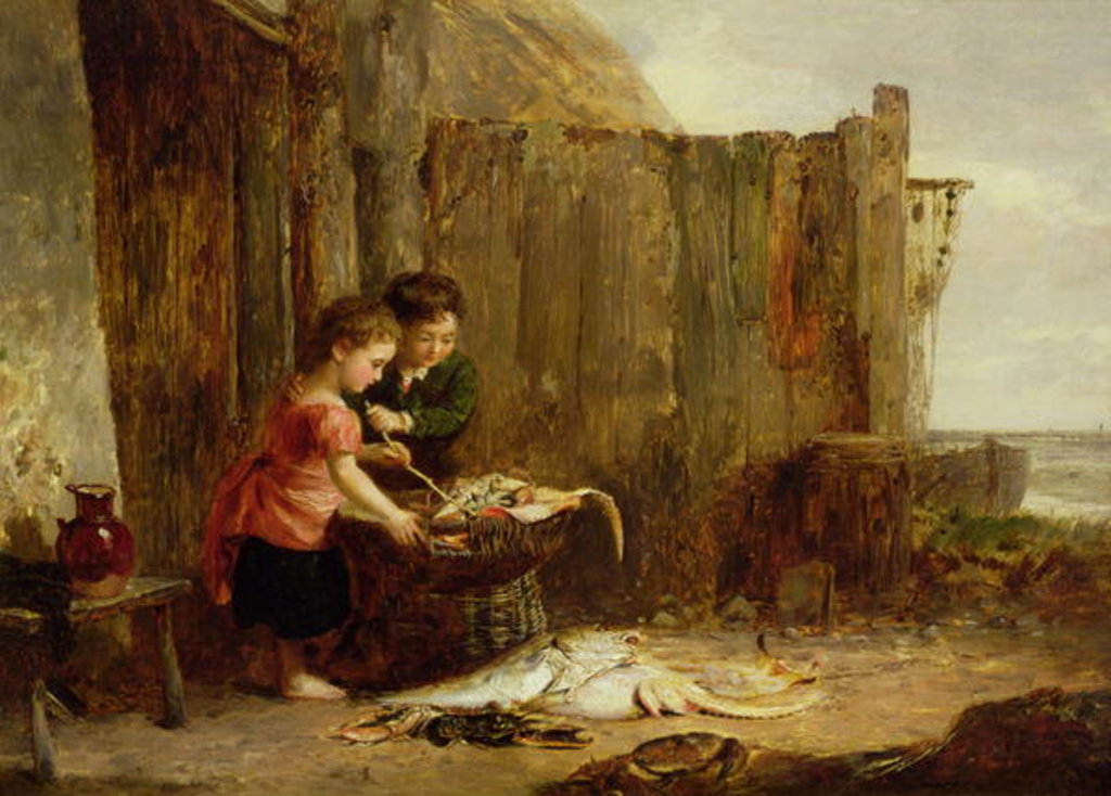 Detail of The Morning Catch, 19th century by Alexander Jnr. Fraser