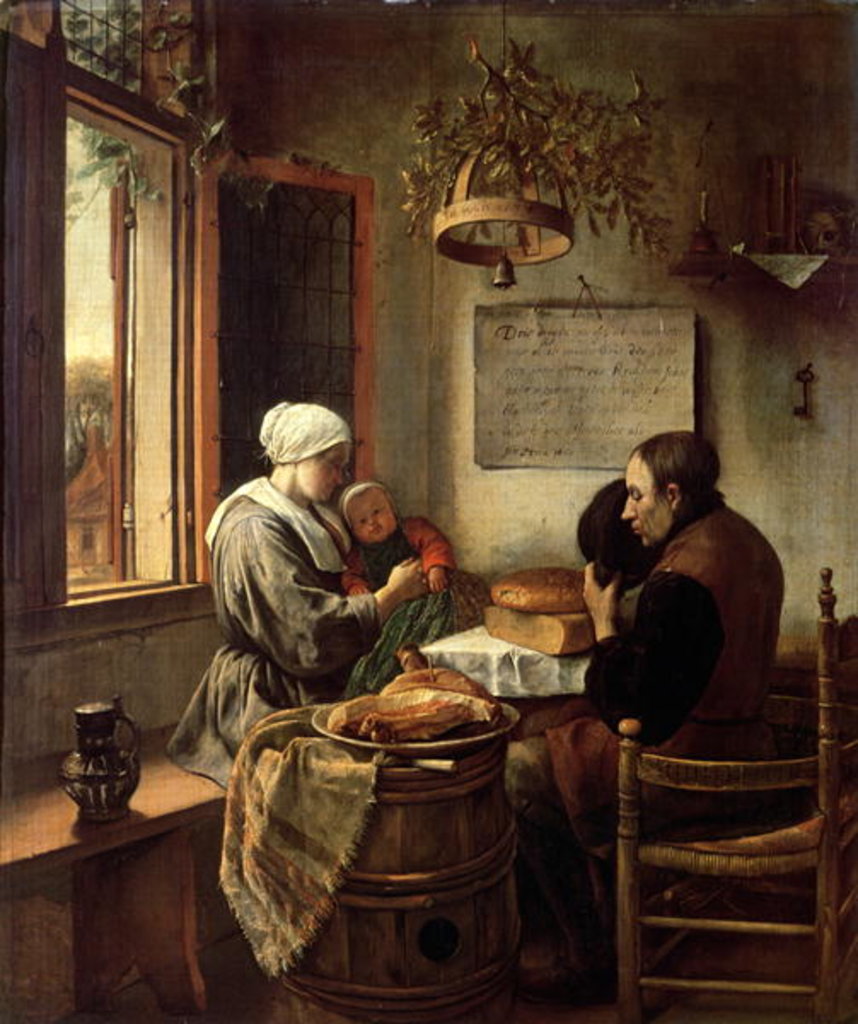 Detail of Grace before Meat, 1660 by Jan Havicksz. Steen