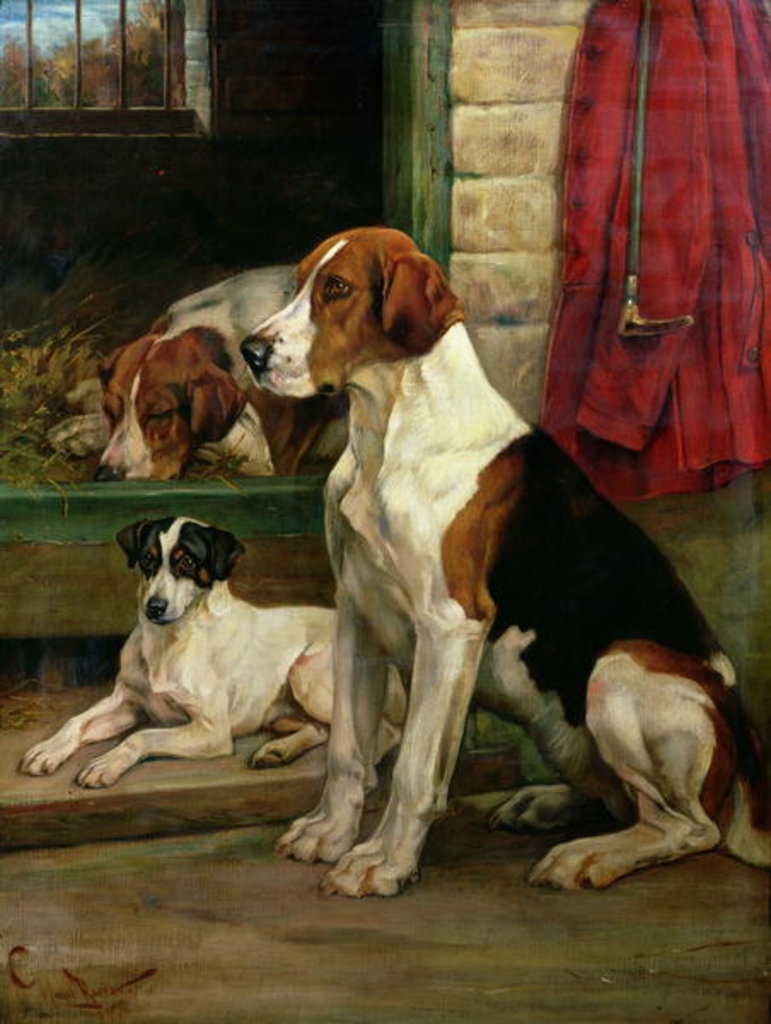 Detail of By the Kennels by Wright Barker
