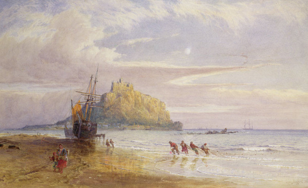 Detail of A September Evening, St Michael's Mount, Cornwall by John Mogford