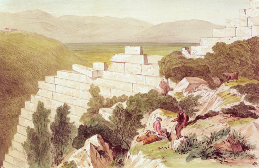 Detail of Walls of Ancient Samos, Cephalonia, 19th century by Edward Lear