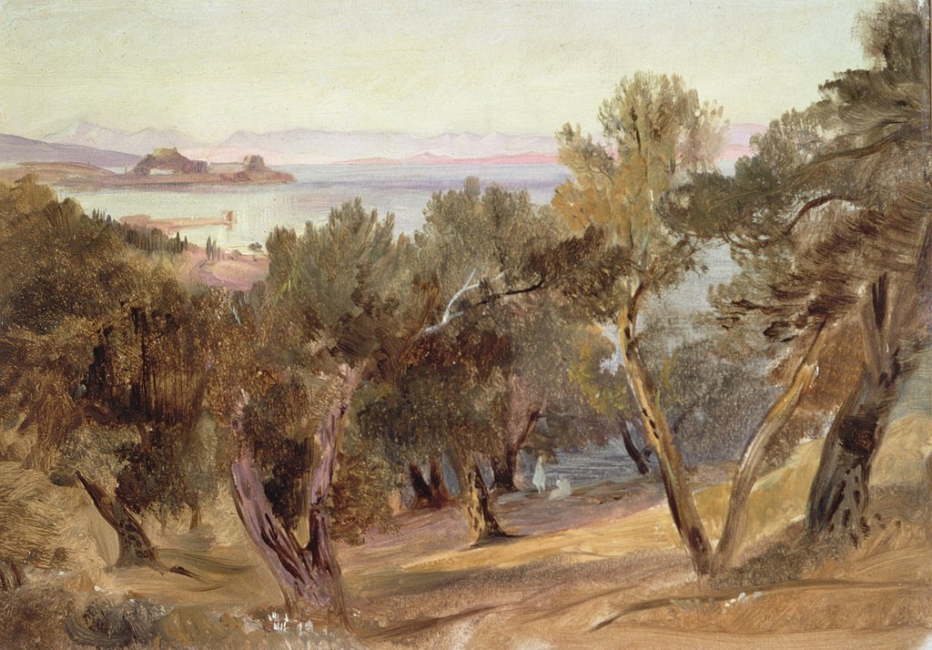 Detail of Corfu, 19th century by Edward Lear
