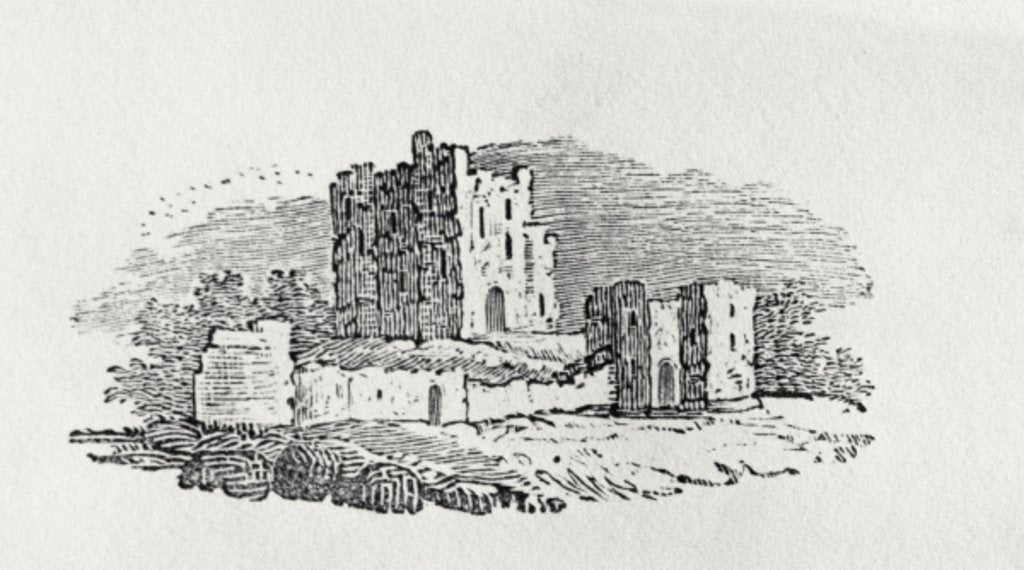 Detail of Castle Ruins from 'History of British Birds and Quadrupeds' by Thomas Bewick