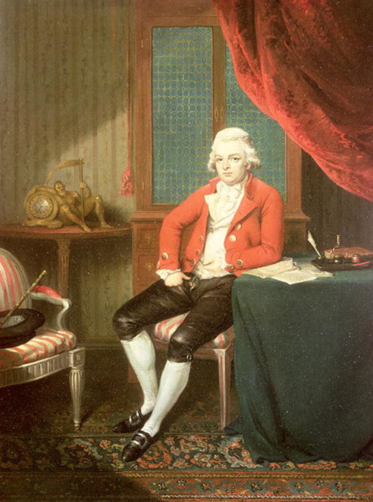 Detail of Portrait of a Gentleman said to be the actor, Tate Wilkinson by John Thomas Seton