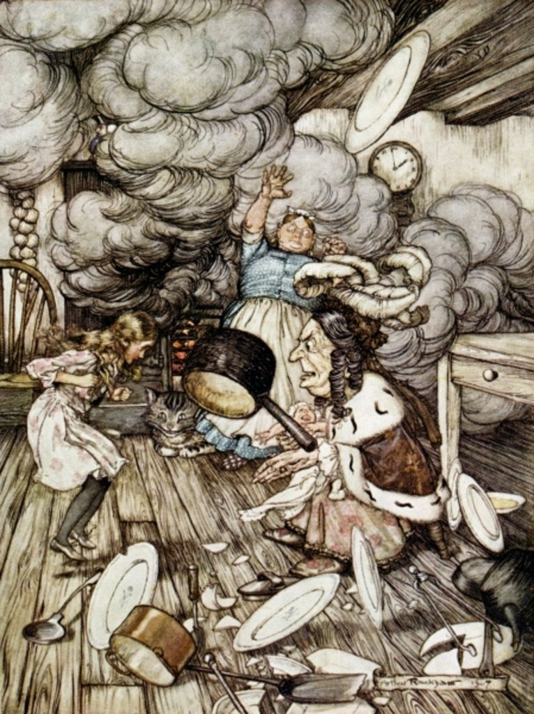 Detail of In the Duchess's Kitchen by Arthur Rackham