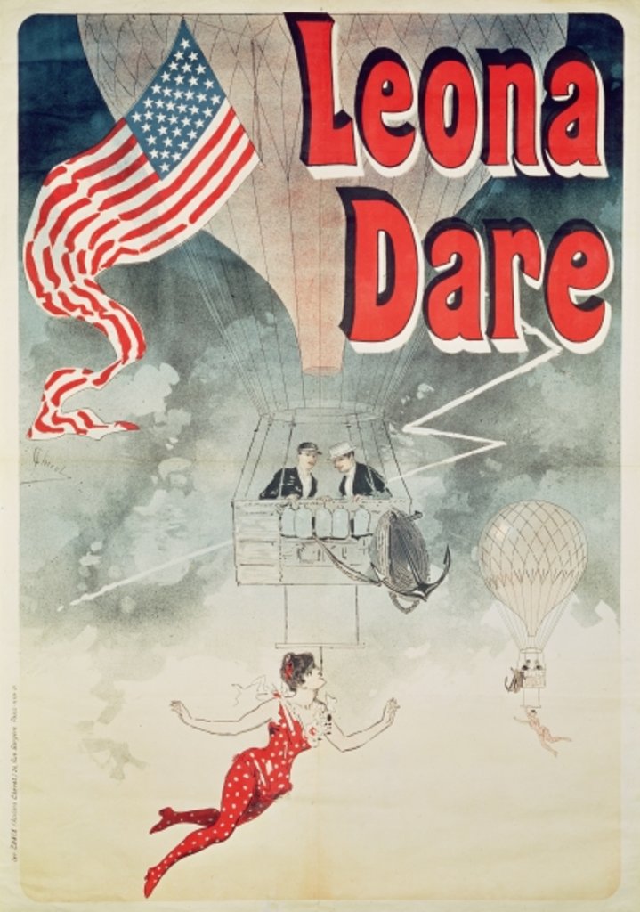 Detail of Ballooning: `Leona Dare' poster, 1890 by Jules Cheret