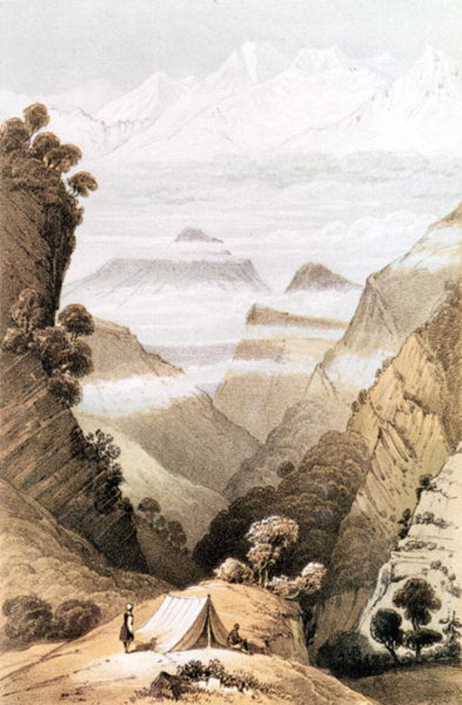 Detail of Mt. Kanchenjunga, Sikkim from Hooker's Journal, 1854 by Unknown
