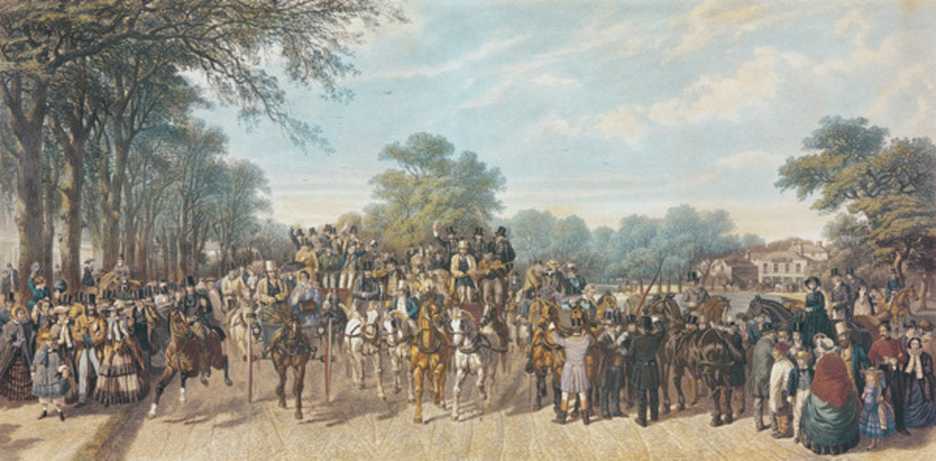 Detail of Return from the Derby, 1862 by John Frederick Herring Snr