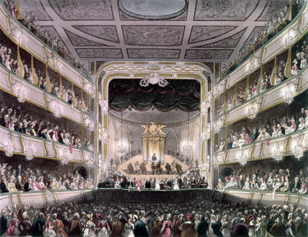 Detail of Covent Garden Theatre, 1808 by T. & Pugin A.C. Rowlandson