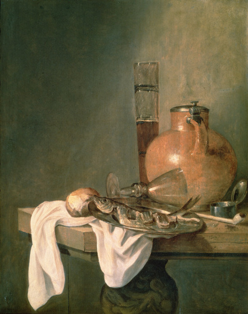 Detail of The Breakfast by Abraham H. van Beyeren