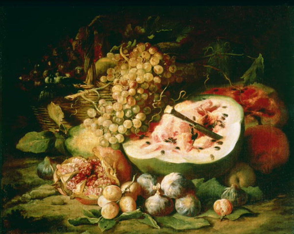Detail of Still Life of Fruit on a Ledge by Frans Snyders or Snijders