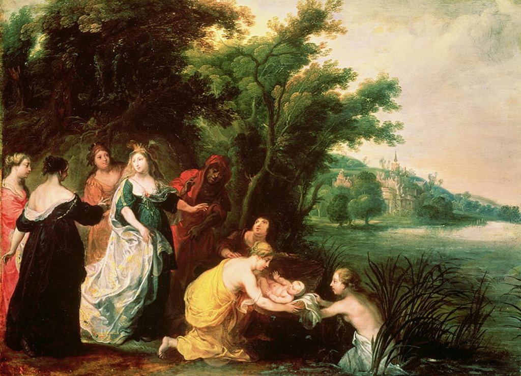 Detail of Pharaoh's Daughter Discovering Moses by Hendrik van the Elder Balen