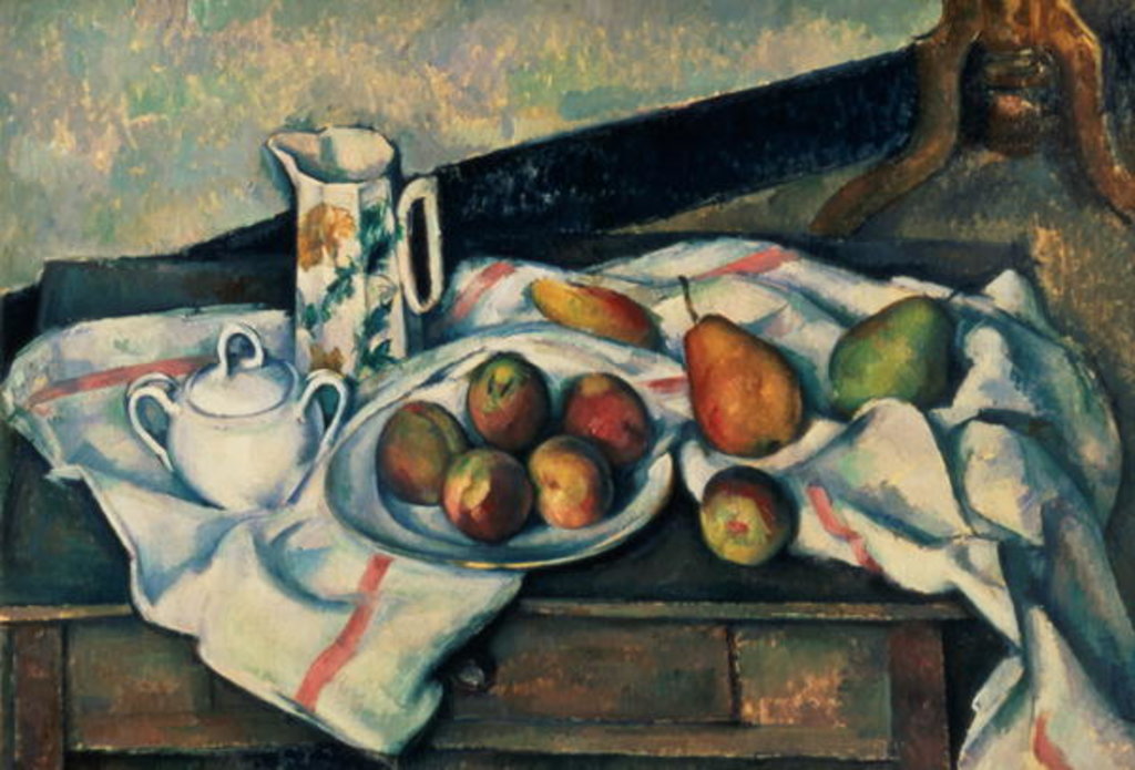 Detail of Still Life of Peaches and Pears, 1888-90 by Paul Cezanne