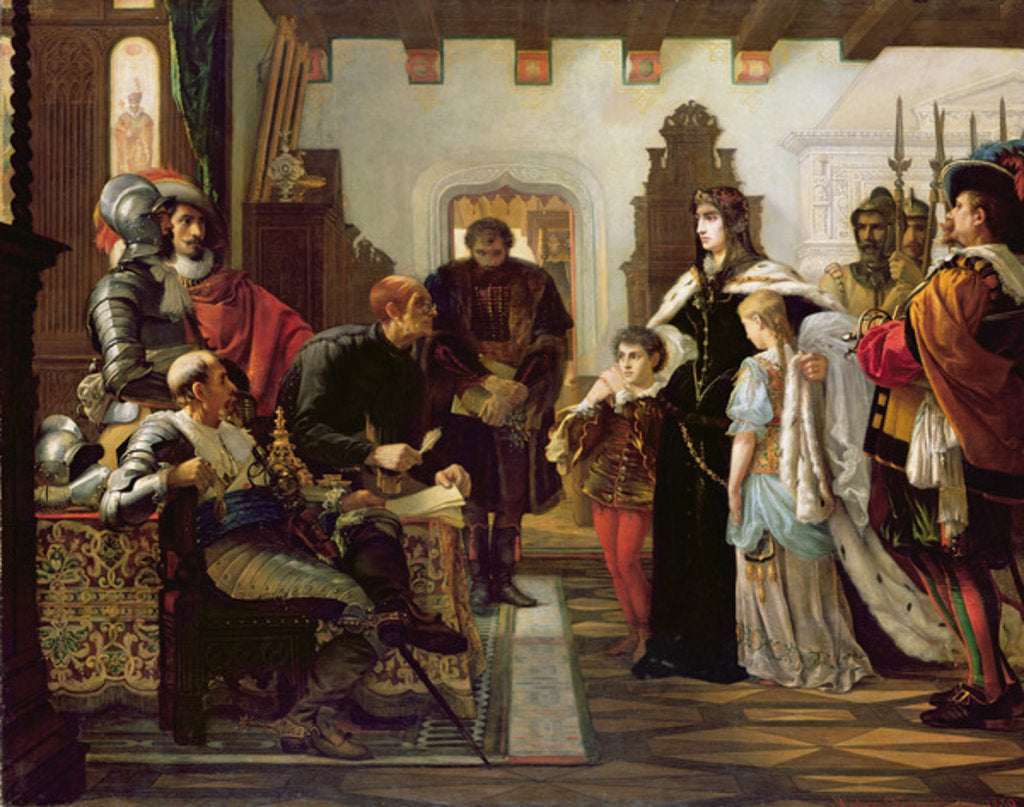 Detail of The Trial of Ilona Zrinyi, 1859 by Viktor Madarasz
