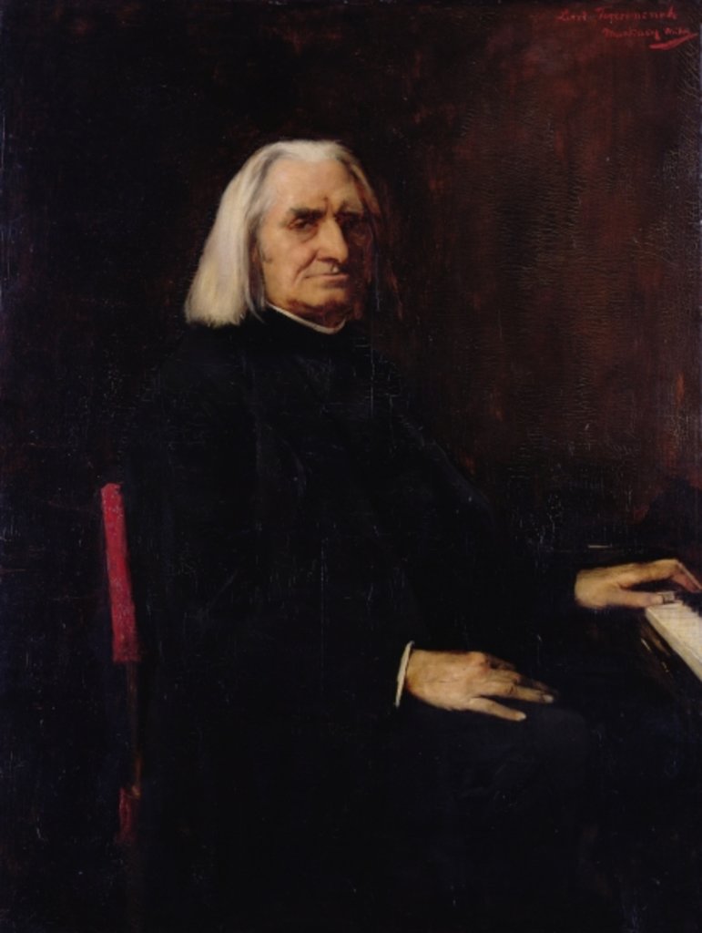 Detail of Portrait of Franz Liszt 1886 by Mihaly Munkacsy