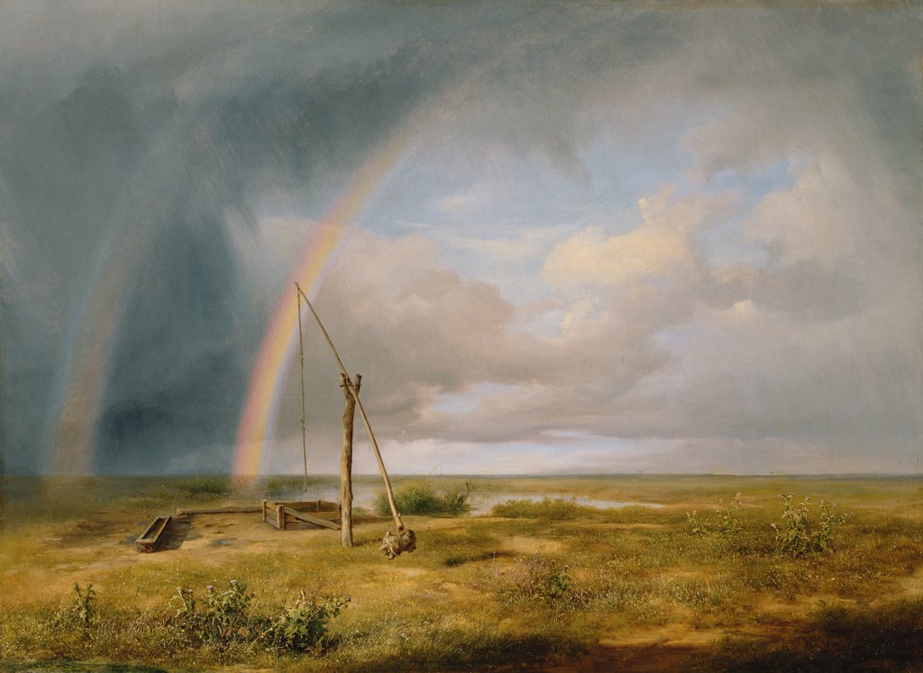Detail of Well Against a Rainbow, 19th century by Karoly I Marko