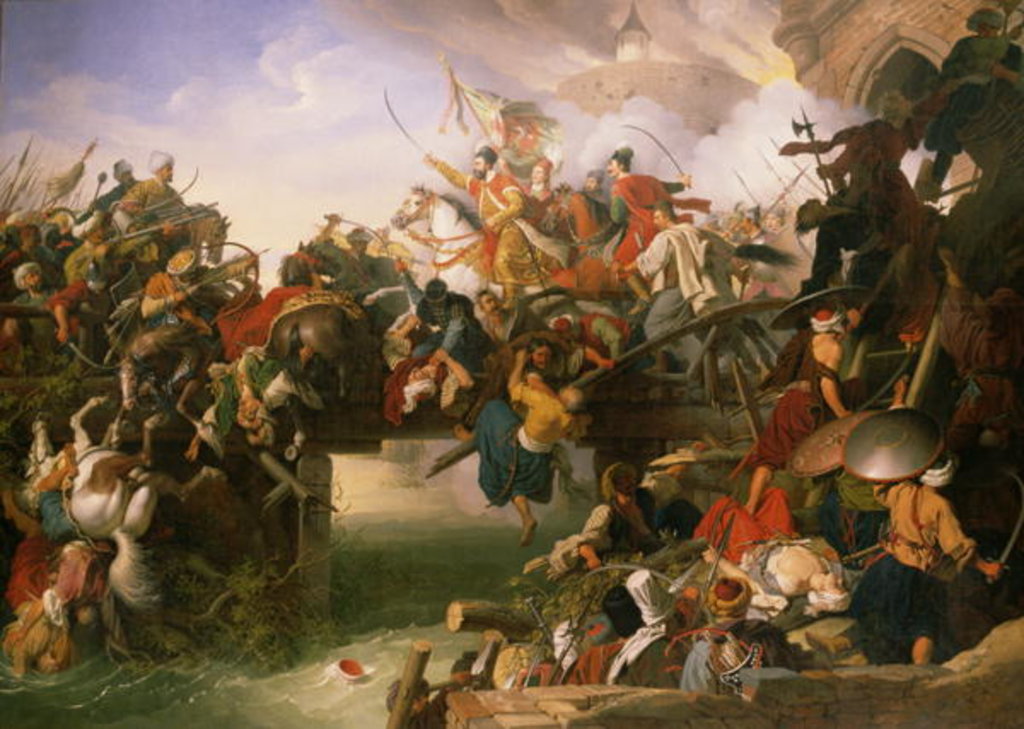 Detail of Zrinski's Charge from the Fortress of Szigetvár, 1825 by Johann Peter Krafft
