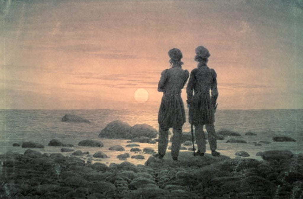Detail of Two men by the sea, 1817 by Caspar David Friedrich